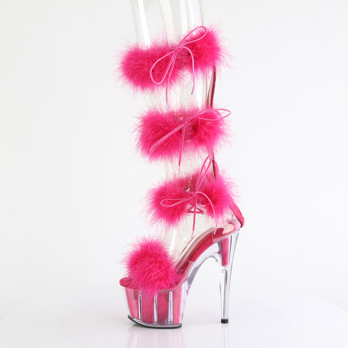 ADORE 728F Hot Pink Furry Platform Stripper Shoes