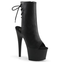 ADORE-1018  Black Vegan Platform Ankle Pole Dancing Boot