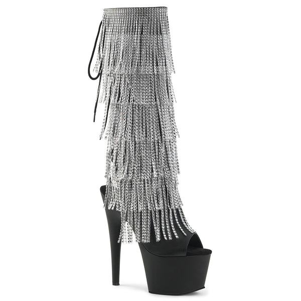 ADORE-2024RSF Pleaser Shoes Rhinestone Fringe Platform Boot