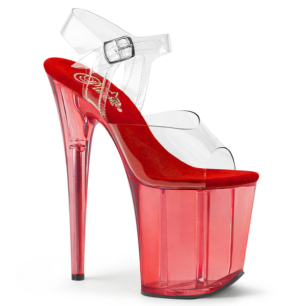 FLAMINGO-808T Red Tinted Platform Pole Dancing Sandal