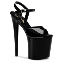 FLAMINGO-809 Black Patent Basic 8 Inch Exotic Dancer Shoe