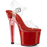 LOVESICK-708SG Red Iridescent Glitter Platform Pole Dancing Shoes