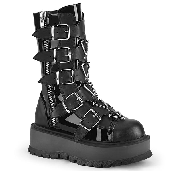 SLACKER-160 Buckle Strap Gothic Demonia Boot