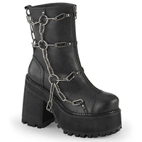 4 3/4 Inch Heel, 2 1/4 Inch Platform Ankle Boot, Front Zip - ASSAULT-66