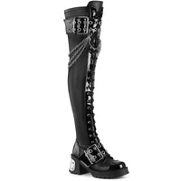 2 3/4 Inch Chunky Heel, 1 Inch Platform Over-The-Knee Boot, Inside Zip - BRATTY-304