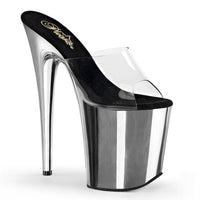 8 Inch Heel, 4 Inch Platform Slide w/Chrome Plated Bottom - FLAMINGO-801