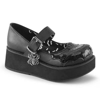 2 1/4 Inch Platform Mary Jane w/Spider Charm & Cross Detail - SPRITE-05