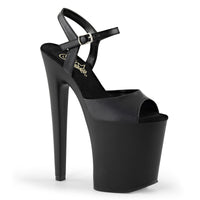 XTREME 809 Black PU 8 Inch Heel Exotic Dancer Shoe Pleaser Shoes BootyCocktails